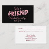 はっきりしたピンクは友人の紹介カースタイリッシュドを参照 名刺 (正面/裏面)