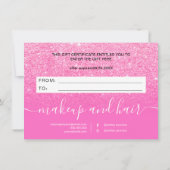 はっきりしたピンクグリッターグラデーションネオンギフト券 (裏面)