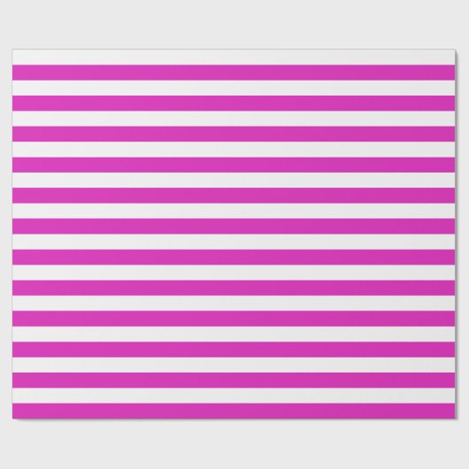 はっきりしたピンクストライプ色のカスタム ラッピングペーパー (フラット)
