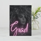 はっきりしたピンクネオングラーモダンド写真大学 案内状 (スタンド正面)