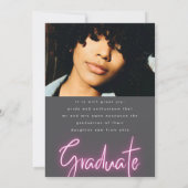 はっきりしたピンクネオングラーモダンド写真大学 案内状 (裏面)