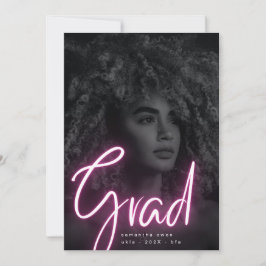 はっきりしたピンクネオングラーモダンド写真大学 案内状