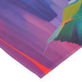 はっきりしたピンクローズ開花ボヘミアンアート テーブルクロス (アングル)