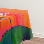 はっきりしたピンクローズ開花ボヘミアンアート テーブルクロス (インサイチュ)