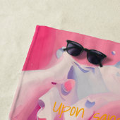 はっきりしたピンクローズ開花ボヘミアンアート ビーチタオル (インサイチュ)