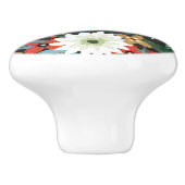 はっきりしたファンキーカラフルフローラダークシックモダンフラワー セラミックノブ (側面)