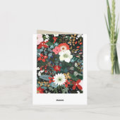 はっきりしたファンキーカラフルフローラダークシック サンキューカード (裏面)