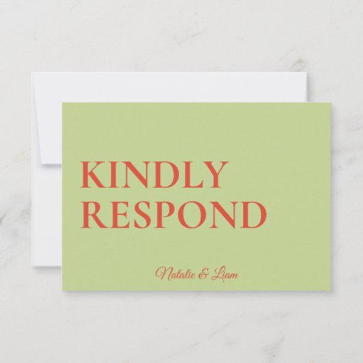 はっきりしたファンキーカラフルモダン結婚レトロ 出欠カード (裏面)