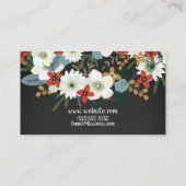 はっきりしたファンキーモダンヴィンテージフローラダークシック 名刺 (裏面)