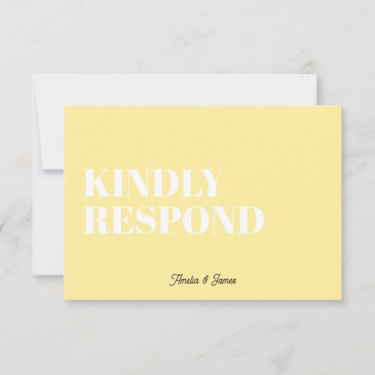 はっきりしたファンキーモダン結婚レトロ 出欠カード (正面)