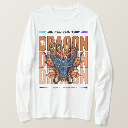 はっきりしたファンタジーグラフィックT男性へ型および女性 Tシャツ (デザイン正面)