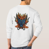 はっきりしたファンタジーグラフィックT男性へ型および女性 Tシャツ (裏面)