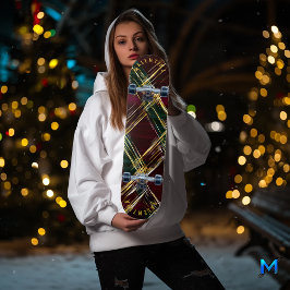 はっきりしたフェスティバルプレイドとゴールデンのハイライト スケートボード