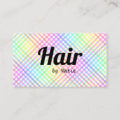 はっきりしたフォントトレンディーパステルレインボープレイドヘアドレスザー 名刺 (正面)