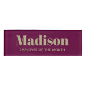 はっきりしたフォントパーソナライズされた従業員名タグ 名札 (正面)