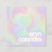 はっきりしたフォントホログラフィックスクウェア名刺 スクエア名刺 (正面)