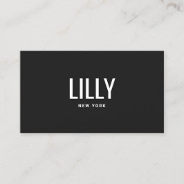 はっきりしたフォントミニマモダンリストプロフェッショナルブラック 名刺
