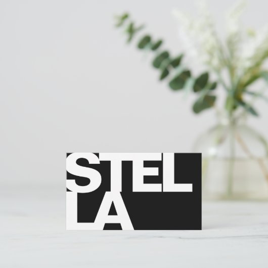 はっきりしたフォントモダンタイポグラフィシンプル 名刺 (スタンド正面)