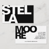 はっきりしたフォントモダンタイポグラフィシンプル 名刺 (正面/裏面)