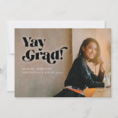 はっきりしたフォントモダンミニマル写真卒業Anno 案内状 (正面)