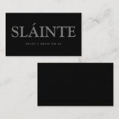 はっきりしたフォント「スラインテ」アイリッシュゲール無料ドリンクチケット エンクロージャーカード (正面/裏面)