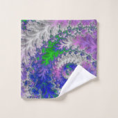 はっきりしたフラカラフル鮮やかファンキールトリップ(幻覚体験)のようなタル緩和曲線 バスタオルセット (ウォッシュタオル)