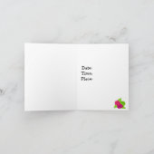 はっきりしたフラワーズハウスウォーミングパーティの招待状 招待状 (内部)