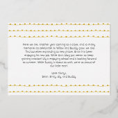 はっきりしたフルモダンフォトメリークリスマス金ゴールド 箔シーズンカード (裏面)