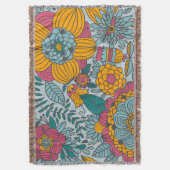 はっきりしたフローラつる植物ブランケット スローブランケット (正面縦)
