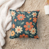 はっきりしたフローライラストレーションデザイン クッション (ブランケット)