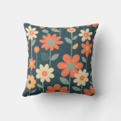 はっきりしたフローライラストレーションデザイン クッション (裏面)