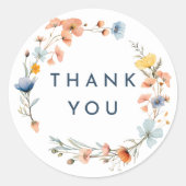 はっきりしたフローラエレガント結婚式の引き出物 ラウンドシール (正面)