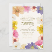 はっきりしたフローラエレガント開花結婚ズ 招待状 (正面)
