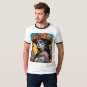 はっきりしたフローラシュガースカル美しいシャツ Tシャツ (正面フル)