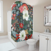 はっきりしたフローラダークファンキーシックヴィンテージシモダンック シャワーカーテン (インサイチュ)