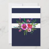 はっきりしたフローラブルーと金ゴールドエレガントモダン結婚ズ 招待状 (裏面)