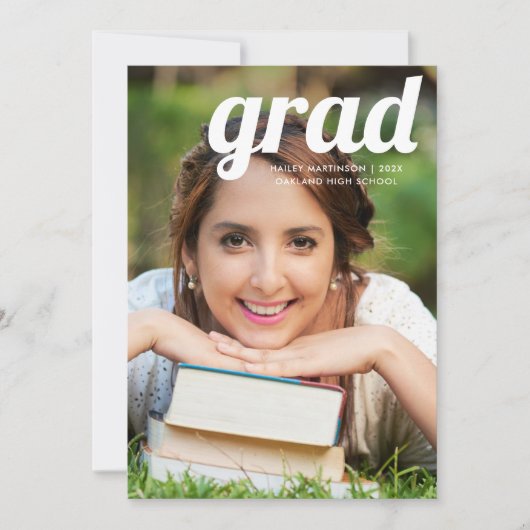 はっきりしたフローラ型レトロプリント 招待状 (正面)