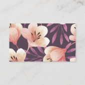 はっきりしたフローラ書道紫ブライダルシャワー エンクロージャーカード (裏面)
