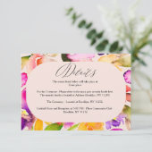 はっきりしたフローラ水の色の結婚詳細を大き過ぎる エンクロージャーカード (スタンド正面)