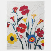 はっきりしたフローラ水の色(色鮮やか) フリースブランケット (正面)