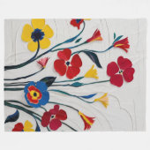 はっきりしたフローラ水の色(色鮮やか) フリースブランケット (正面(横))