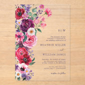 はっきりしたフローラ結婚アクリル招待状 アクリル招待状 (正面)