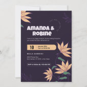 はっきりしたフローラ結婚式招待状 招待状 (正面)