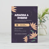 はっきりしたフローラ結婚式招待状 招待状 (スタンド正面)