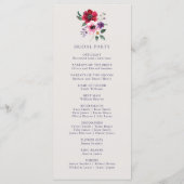 はっきりしたフローラ結婚式 プログラム (裏面)