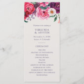 はっきりしたフローラ結婚式 プログラム (正面)