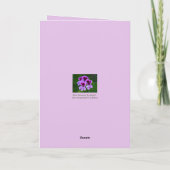 はっきりしたフローラ誕生日カードの娘婿 カード (裏面)