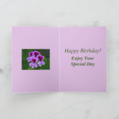 はっきりしたフローラ誕生日カードの娘婿 カード (内部)