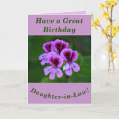 はっきりしたフローラ誕生日カードの娘婿 カード (黄色い花)