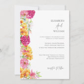 はっきりしたフローラ開花フォト結婚式招待状 招待状 (正面)